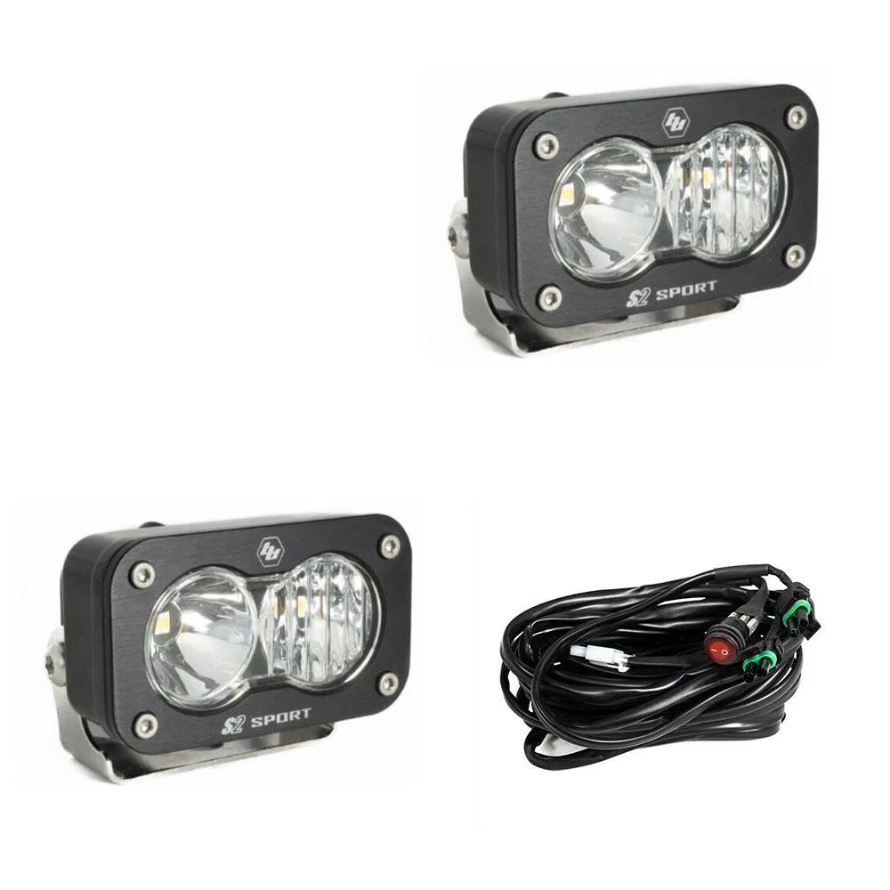 547803 – BAJA DESIGN Driving/ Fog Light, LED Bulb 2 LED Bulbs 3 Inch x 2 Inch Rectangular 24 Watt Bulbs Amp Draw 1.8 ...